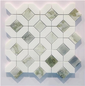 Ice Green Marble Mix Marble Mosaic For Project