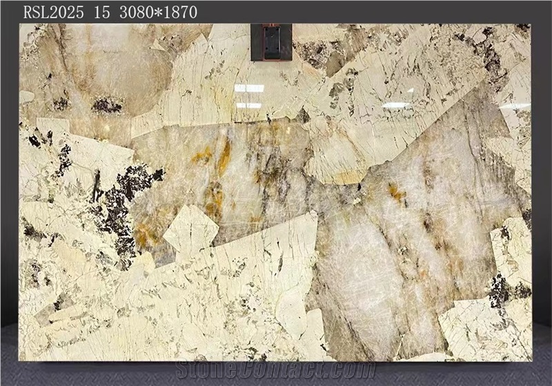 Light Effection Image Quartzite Slab Stone For Wall