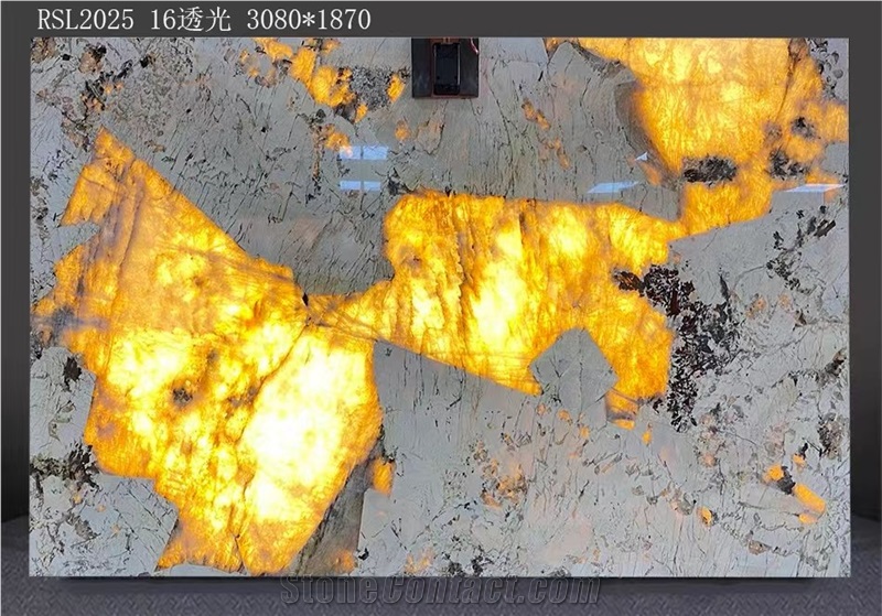 Light Effection Image Quartzite Slab Stone For Wall