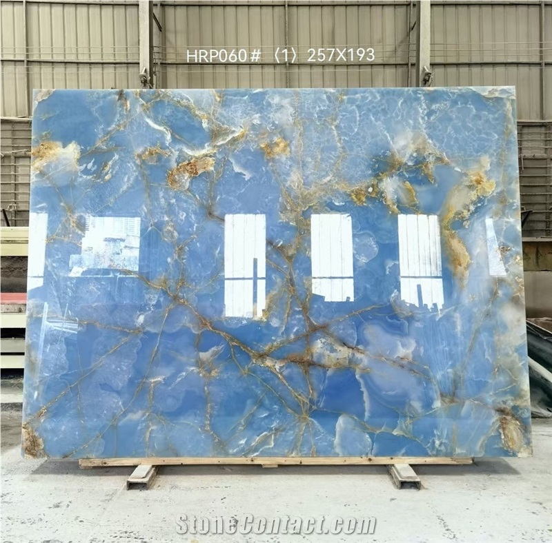 New Arrival Blue Onyx Slab For Wall Background