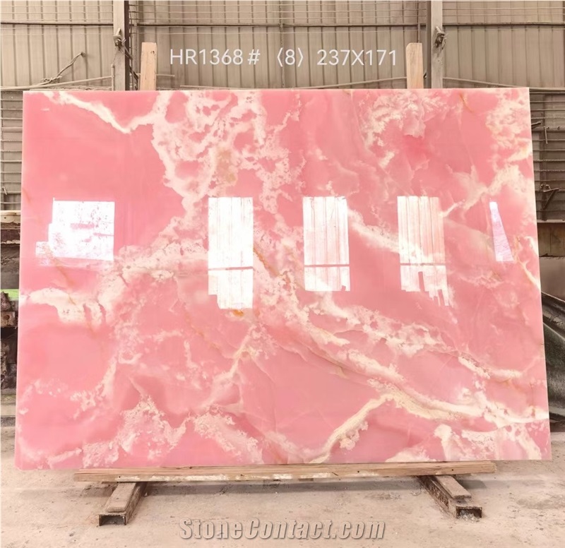 New Arrival Pink Onyx Slab For Home Decoration