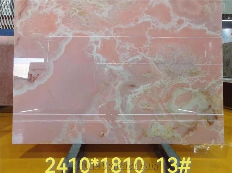 New Arrival Pink Onyx Slabs For Wall