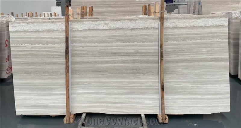 New Arrival White Wooden Marble Slab&Tiles For Hotel Project