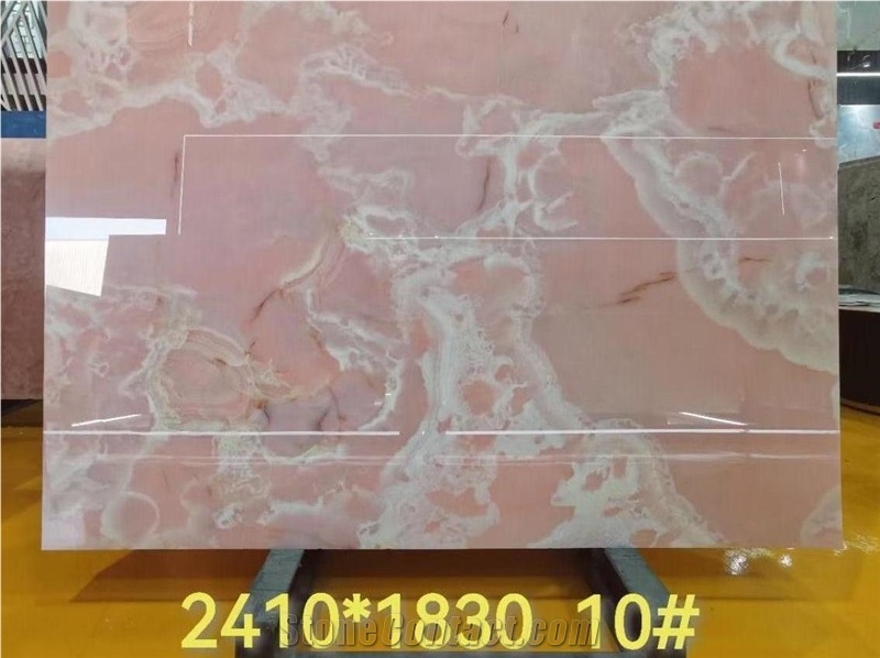 NEW Pink Onyx Slab For Project
