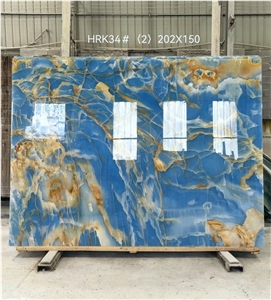 Premium Quality Blue Onyx Slab&Tiles For Project