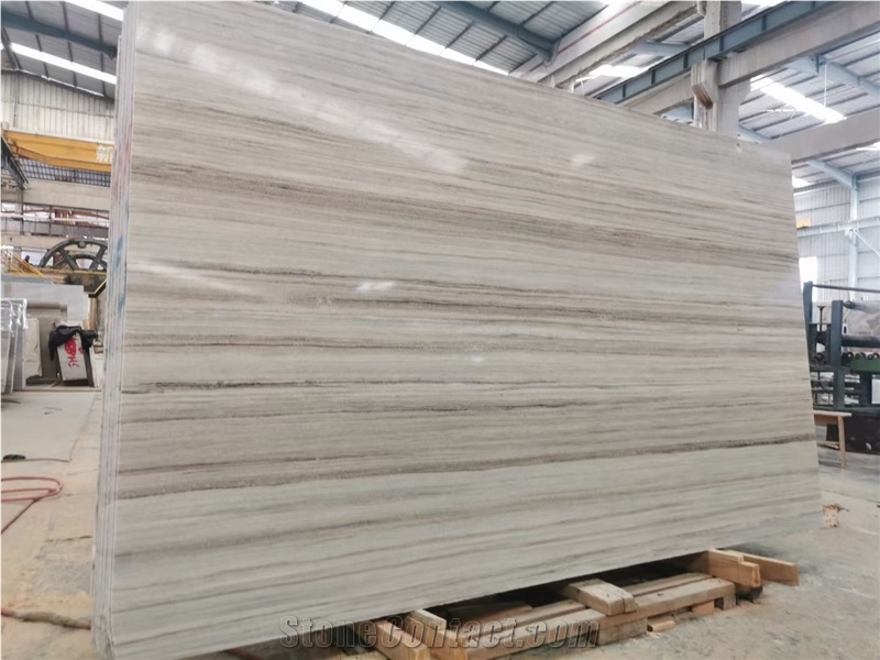Premium Quality Crystal Wood White Marble Slab&Tiles