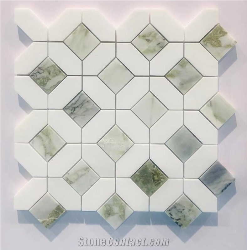 White Beauty Marble Mix Marble Mosaic For Project