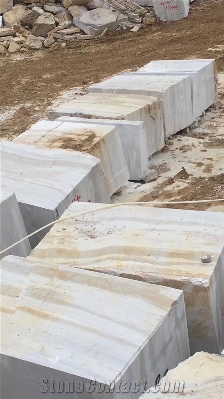 White Wooden Marble Slab&Tiles For Hotel Project