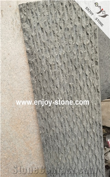 Black Basalt Waterfall Finish/Grooved Water Wall Cladding