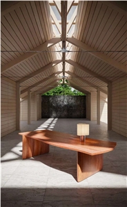 Red Travertine Table