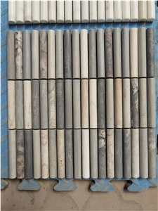 Track Stack Multicolor Tone Marble Mosaic