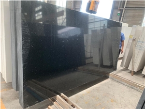 Artificial Crystal Black Quartz Slab