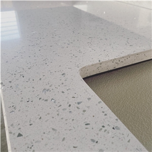 Artificial Sparkling White Quartz Countertop