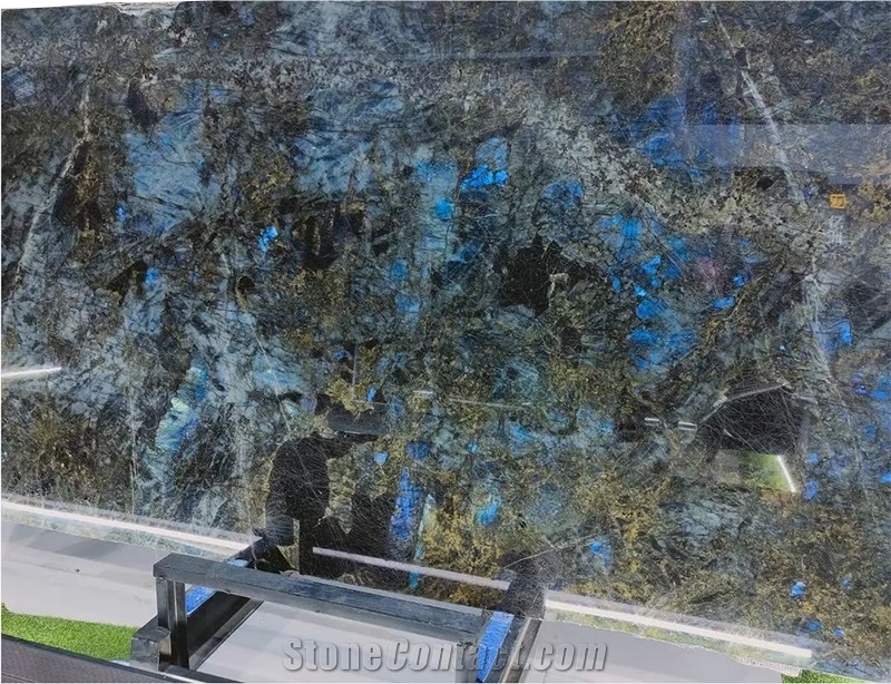 Natural Lemurian Labradorite Blue Granite Slabs
