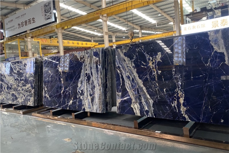 Natural Sodalite Blue Granite Slab