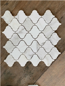 3" X 3" Marble Arabesque Mosaic Wall Tile