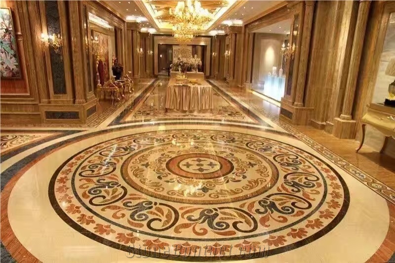 Customize Design Lobby Round Pattern Floor Tiles