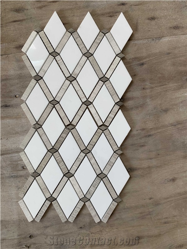 Grand White Marble Novelty Mosaic Wall & Floor Tile