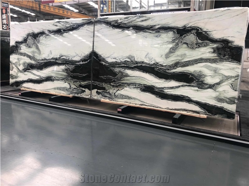 Panda White Marble Bookmatched Slabs For Wall&Tiles