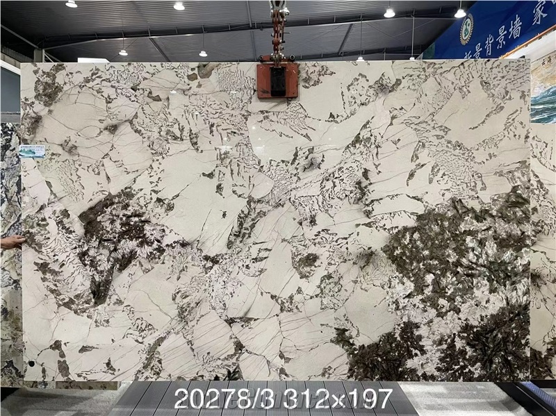 Patagonia Quartzite Slabs, Brazil Crystal White Quartzite