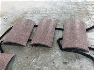 Ruby Red Granite Column Panels