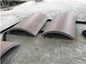 Ruby Red Granite Column Panels