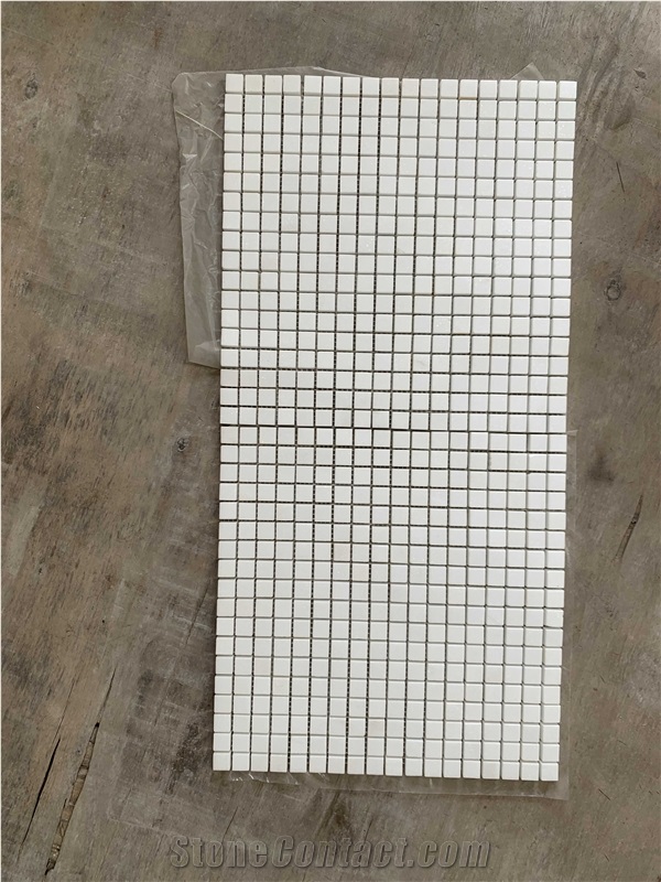 White Marble Grid Mosaic Wall & Floor Tile