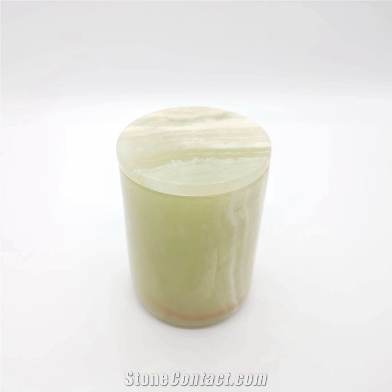 Green Onyx Candle Jar