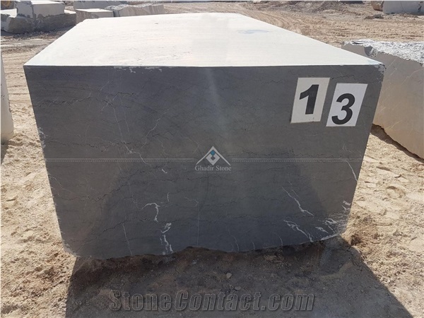 Pietra Grey Marble Block From Our Quarry