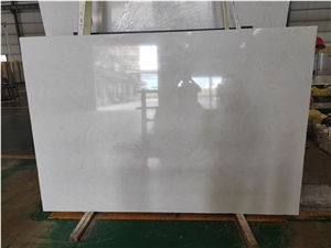 Moon Cream Artifical Stone Slab,Beige Engineered Slab