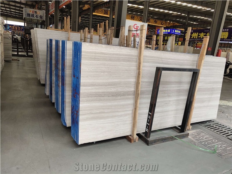 Chinese White Wood Marble White Perlino Marble Slabs