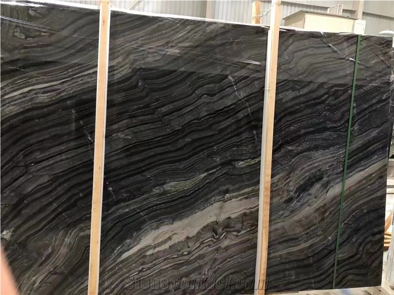 China  Black Forest Rosewood  Grain  Marble ( New ) Slabs