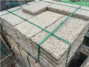 Granite Stone Bush Hammered Garden Steps