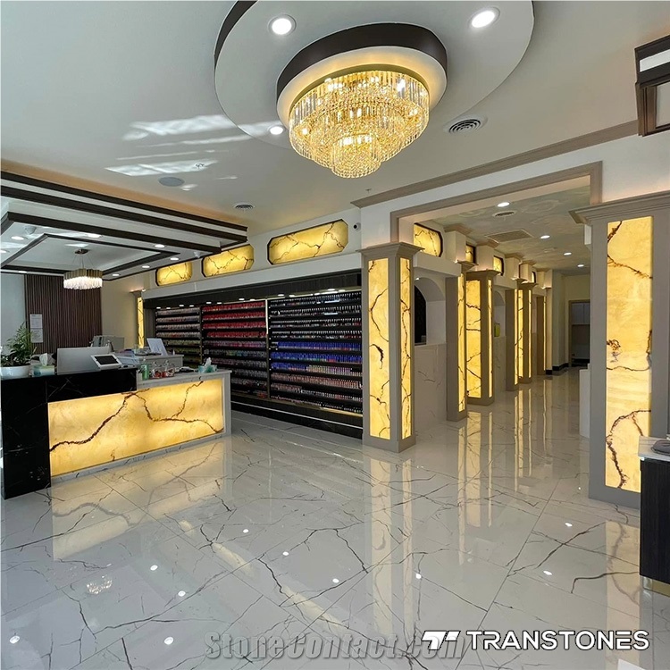 Artificial Onyx Translucent Stone For Decoration