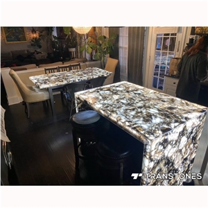 Artificial Stone Backlit Alabaster For Kitchen Island