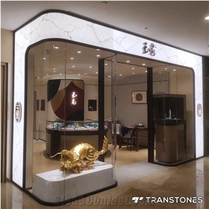 Translucent Customized White Alabaster Archway Wall Panel