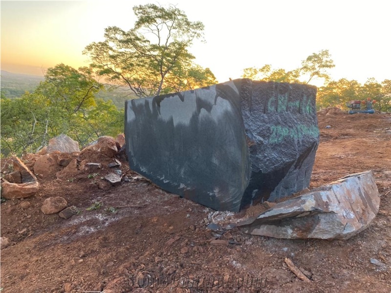 Zambia Black Granite Blocks