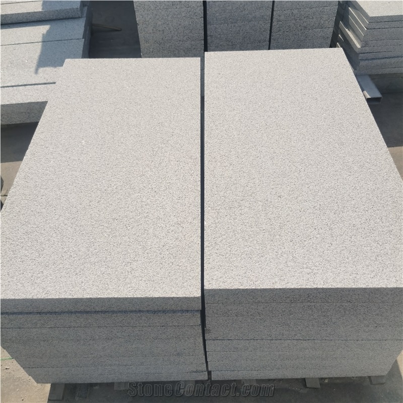 Cheap China White New G603 Granite Cut To Size Flamed Tiles