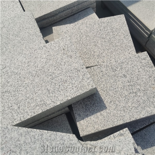 Cheap Hubei New G603 Granite Grey Flamed Paving Stone
