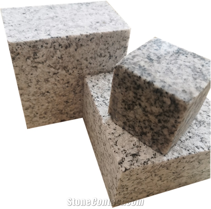 China New White G603 Cubes Granite Cobblestone For Sell