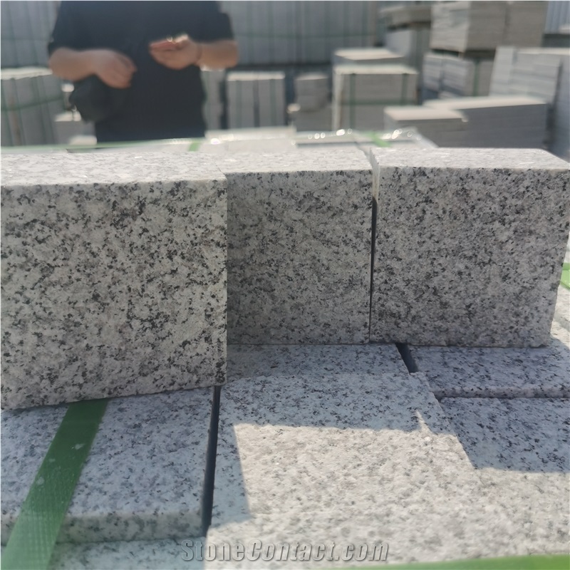 White New G603 Granite Sandblast Pavement Setts For Sell