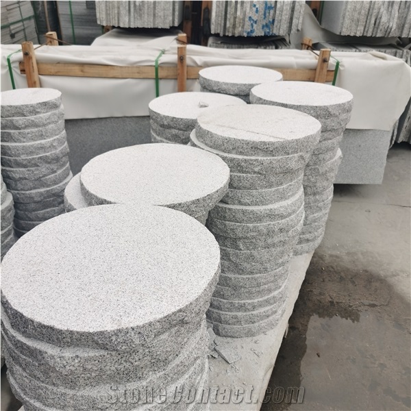 Wuhan New G603 Granite Flamed Round Tiles Pavingstone