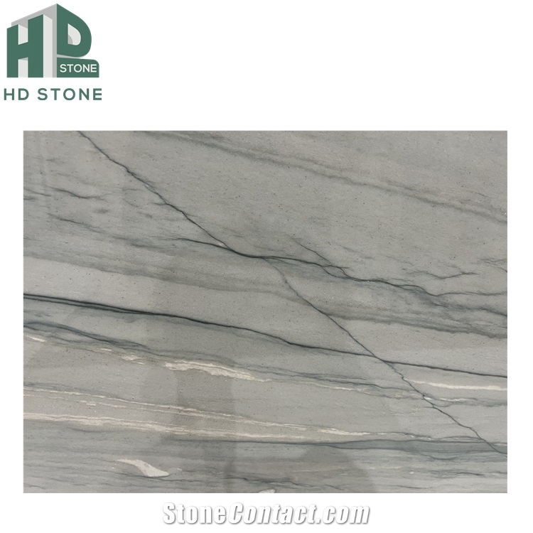 Brazilian Silver Grey Luxury Stone Quartzite Slab