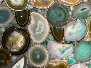 Agate Green Semiprecious Stone