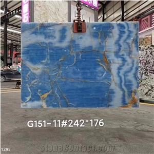 Argentina Antofagasta Azul Onyx Blue Small Slabs Polished