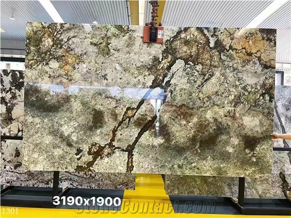 Brazil Shangri-La Granite Beige Large Size Slabs Polished