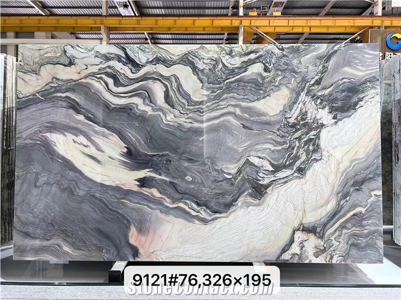 Brazil Silk Road Quartzite Multicolor Slab Wall Background