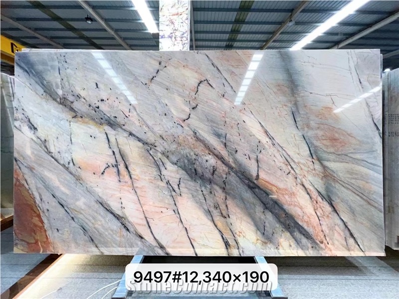 Brazil Stormy Sky Quartzite Multicolor Slab Wall Background