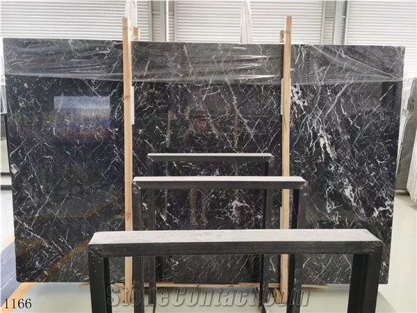 China Oriental Black Marble Polished For Outdoor Flooring