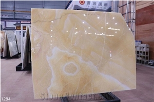 China Rosin Jade Onyx Small Polished Slabs For Interior Use